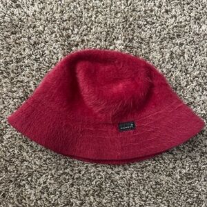 Kangol Red Furgora Plush Bucket Hat